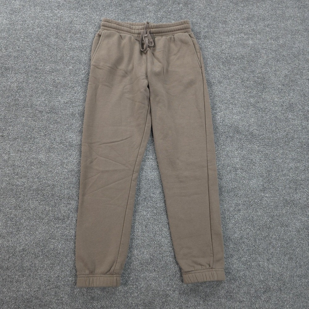 Cove USA Sweatpants Mens Small Brown Fleece Jogger Elastic Waist Casual Lounge